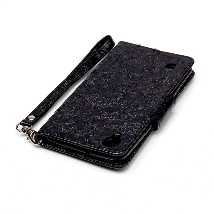 Laser 3D Colorido Carving Butterfly Wallet Leather Stand Case para LG X Style - Black-5