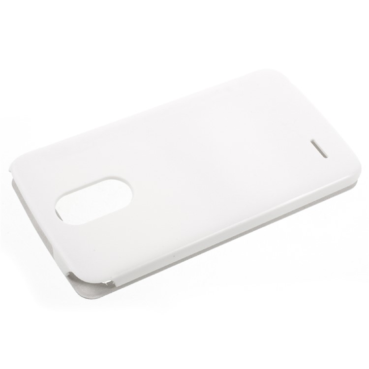 For LG Stylus 3 / Stylo 3 Silk Texture Dual Window Stand Leather Mobile Phone Casing - White-3