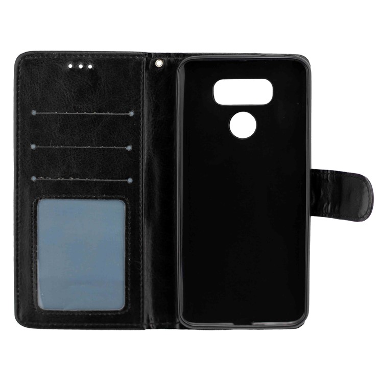Crazy Horse Wallet Leather Mobile Casing with Stand for LG G6 - Black-5