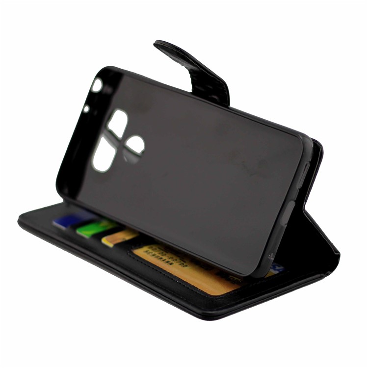 Crazy Horse Wallet Leather Mobile Casing with Stand for LG G6 - Black-6