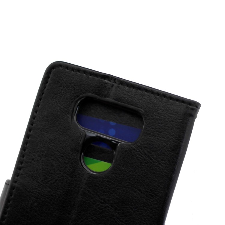 Crazy Horse Wallet Leather Mobile Casing with Stand for LG G6 - Black-9