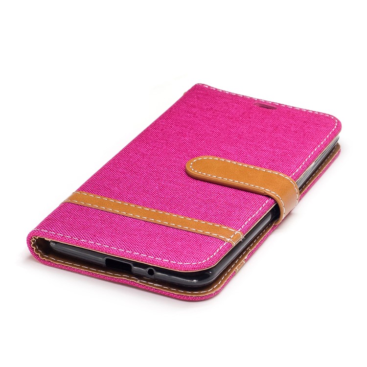 Jean Cloth Texture Leather Stand Phone Cover for LG K4 (2017) EU Version - Rose-6