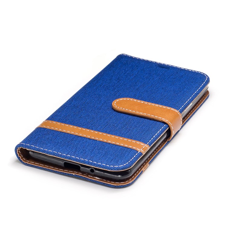 Jean Cloth Texture Leather Card Slots Phone Case for LG K4 (2017) EU Version - Baby Blue-6