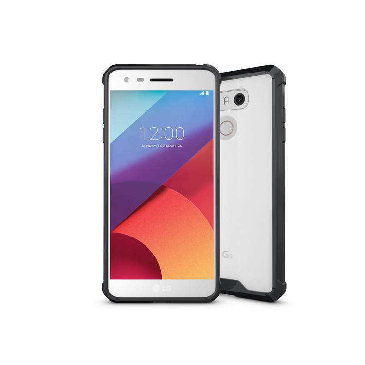 TPU + Transparent Acrylic Mobile Phone Case for LG G6 - Black-2
