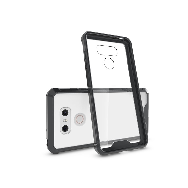 TPU + Transparent Acrylic Mobile Phone Case for LG G6 - Black-3
