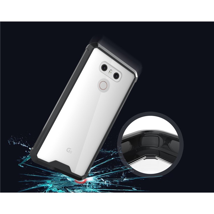 TPU + Transparent Acrylic Mobile Phone Case for LG G6 - Black-5