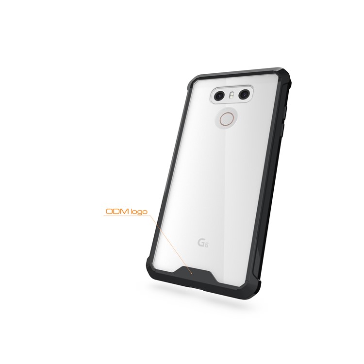TPU + Transparent Acrylic Mobile Phone Case for LG G6 - Black-7