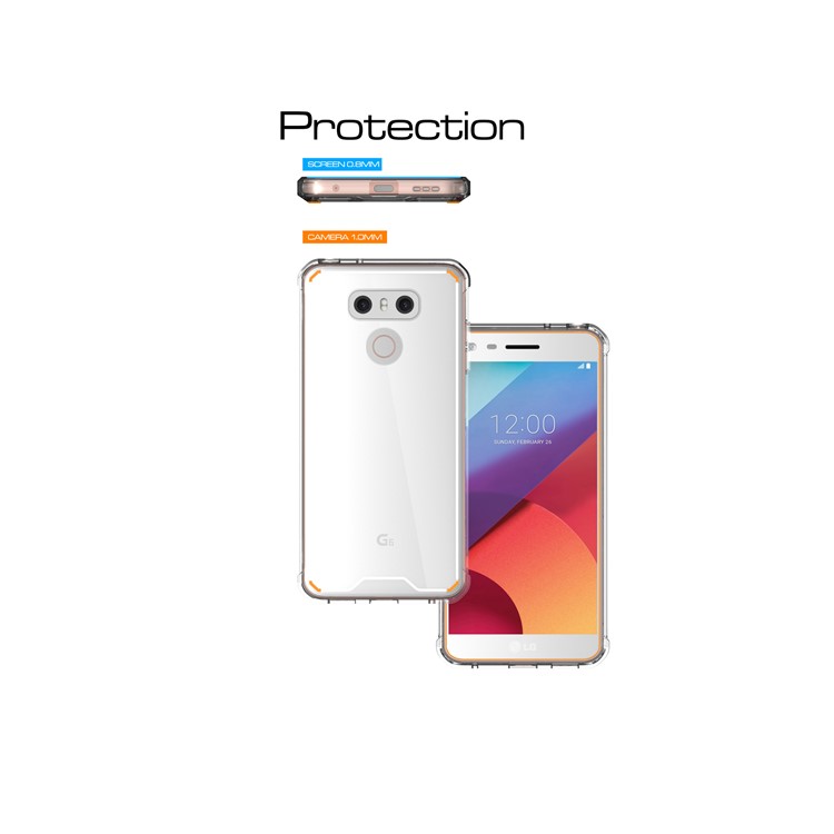 TPU + Transparent Acrylic Protective Phone Case for LG G6 - Transparent-3