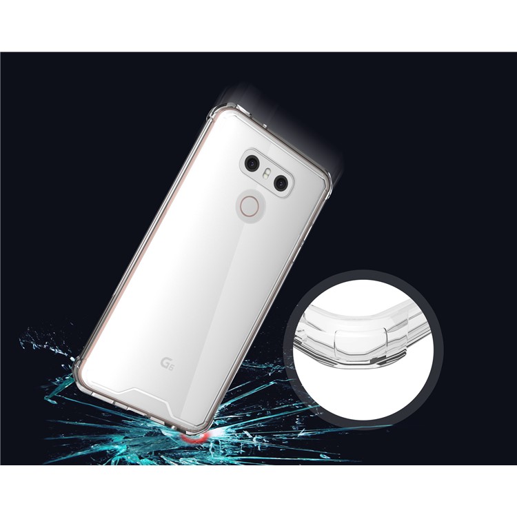 TPU + Transparent Acrylic Protective Phone Case for LG G6 - Transparent-4