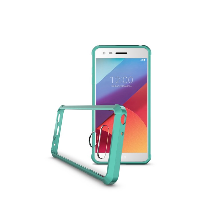TPU + Transparent Acrylic Cell Phone Case for LG G6 - Cyan-10