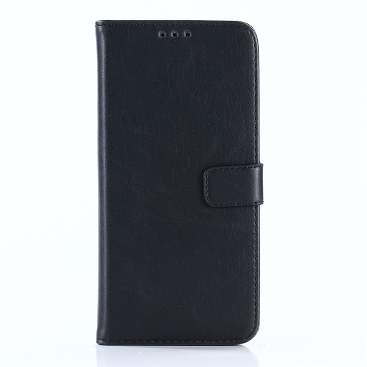 Retro Crazy Horse Wallet Leather Mobile Phone Cover for LG G6 - Black-1