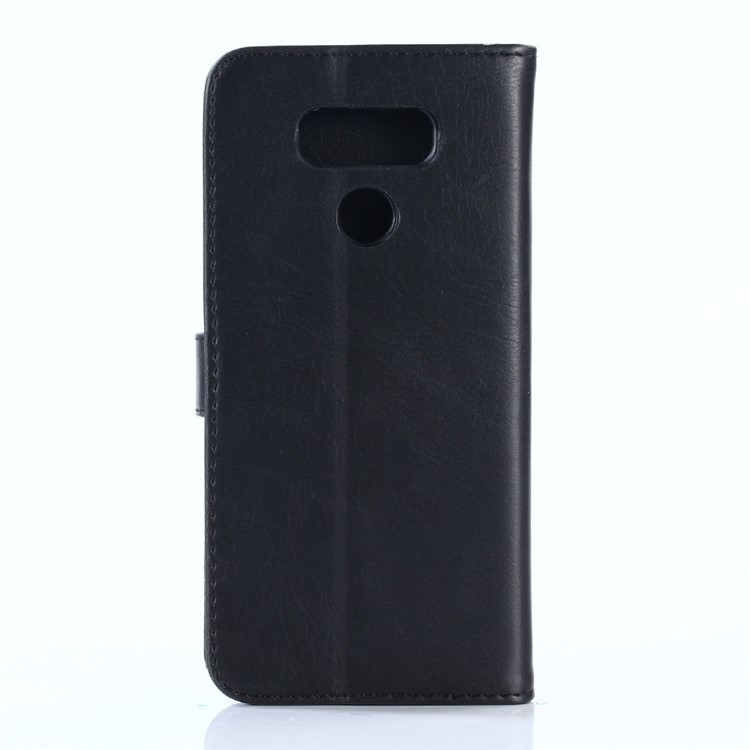 Retro Crazy Horse Wallet Leather Mobile Phone Cover for LG G6 - Black-2