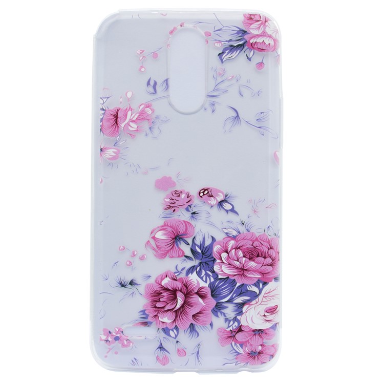 Pattern Printing TPU Phone Case for LG Stylus 3 - Vivid Flowers-1