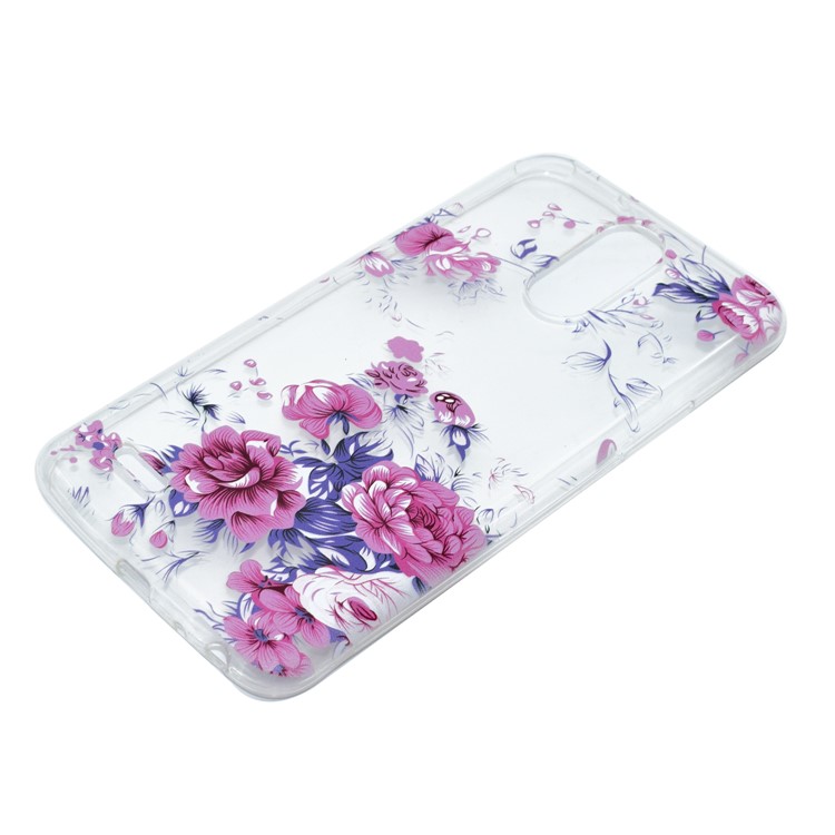 Pattern Printing TPU Phone Case for LG Stylus 3 - Vivid Flowers-3