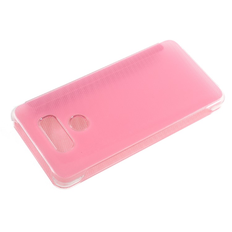 Auto-wake/sleep Smart Leather Flip Case for LG G6 - Pink-3