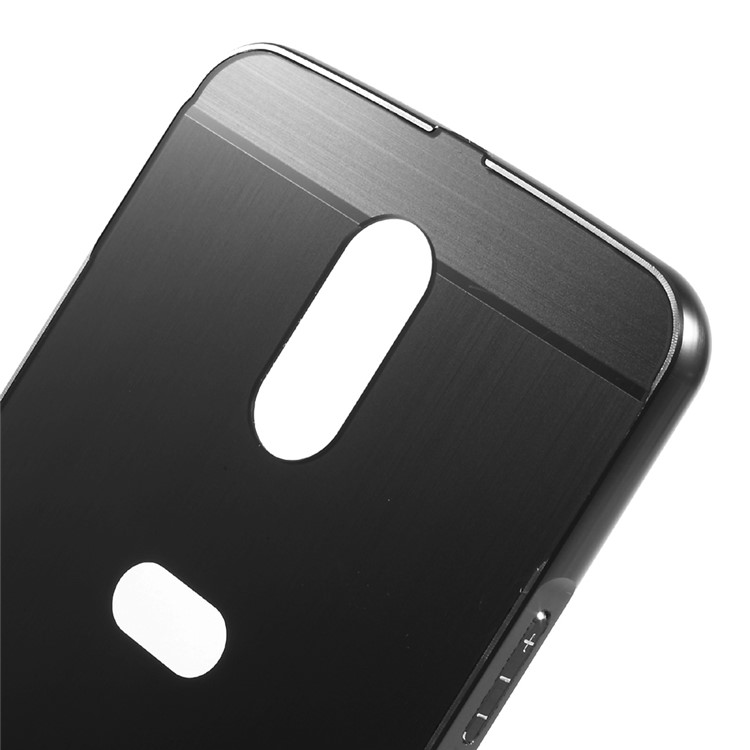 Slide-on Metal Bumper Brushed Plating Plastic Drop-proof Case for LG Stylus 3 - Black-4