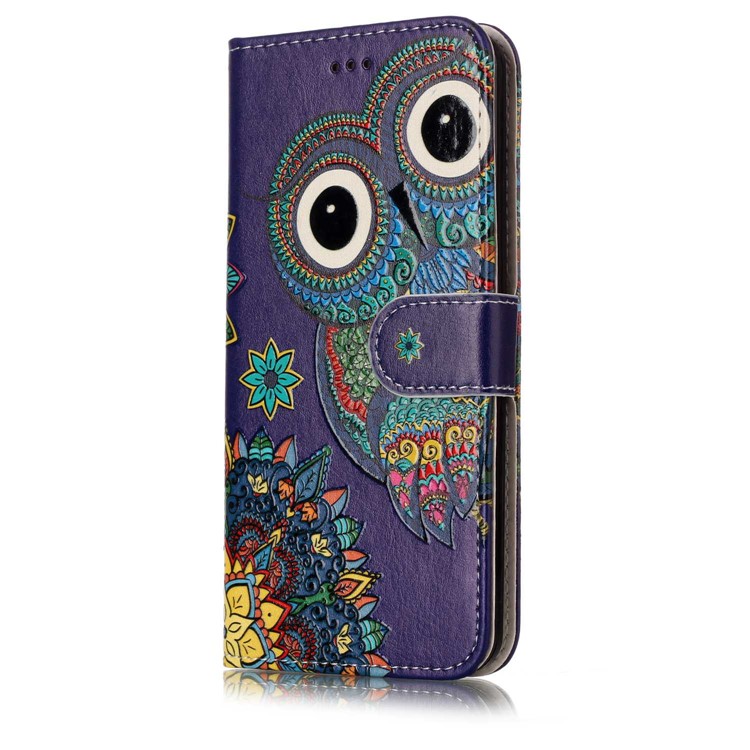 Pattern Printing Embossed Leather Protective Phone Shell for LG G6 - Owl-4