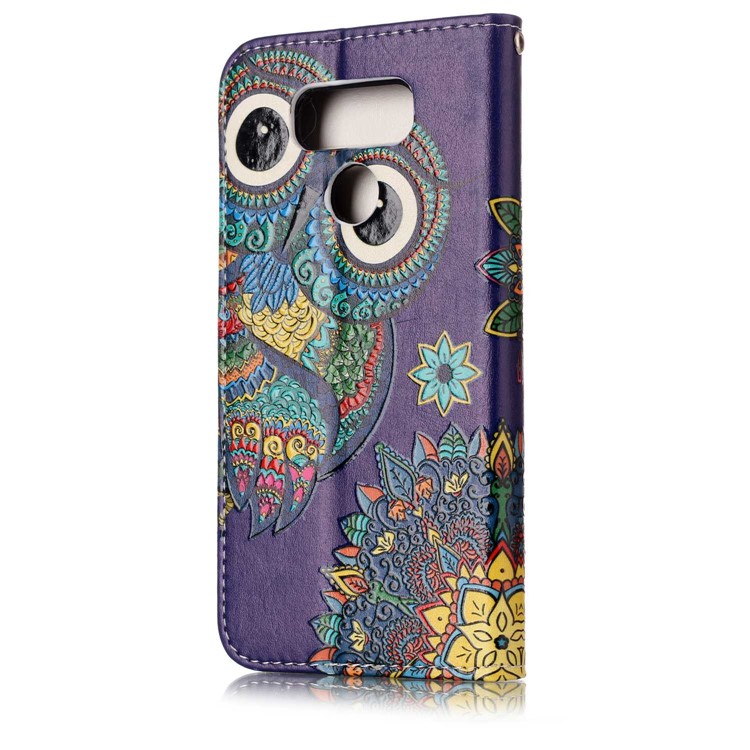 Pattern Printing Embossed Leather Protective Phone Shell for LG G6 - Owl-5