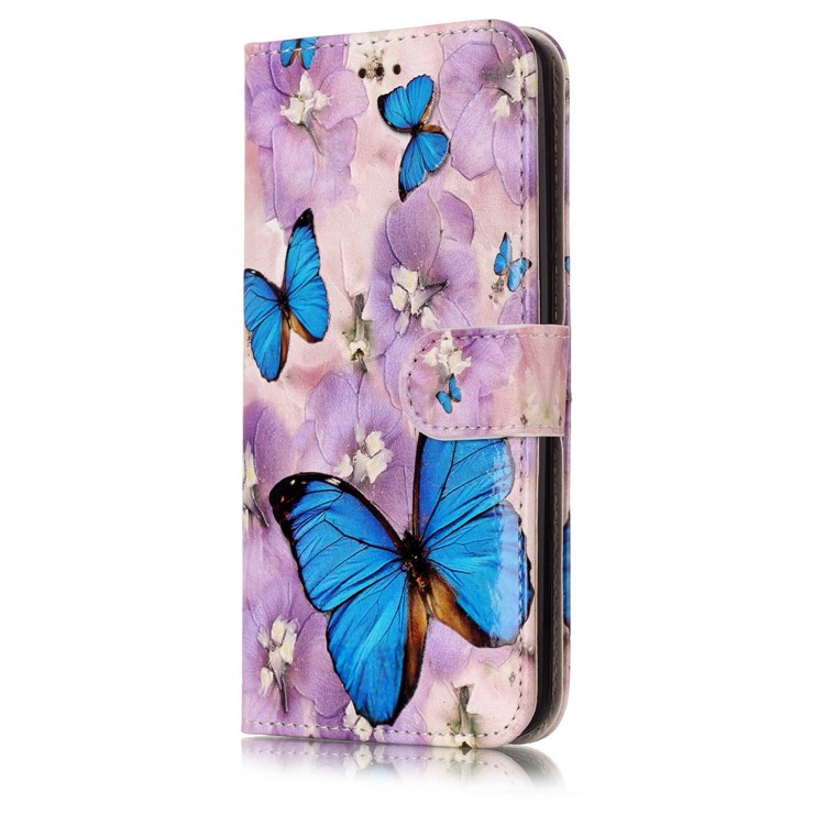 Impresión de patrón en relieve de cuero Funda de teléfono de protección para LG G6 - Mariposa-4