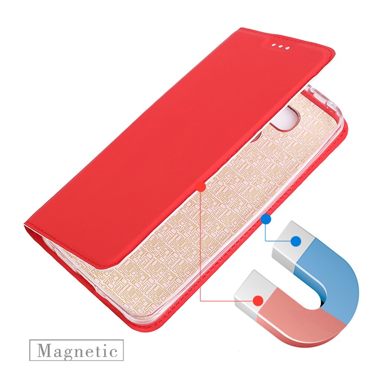 Ultra-thin Stand Leather Cell Phone Cover for LG G6 - Red-6