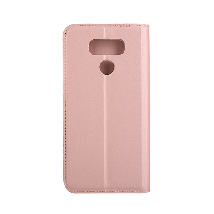 Ultra-thin Stand Leather Cell Phone Shell for LG G6 - Pink-2