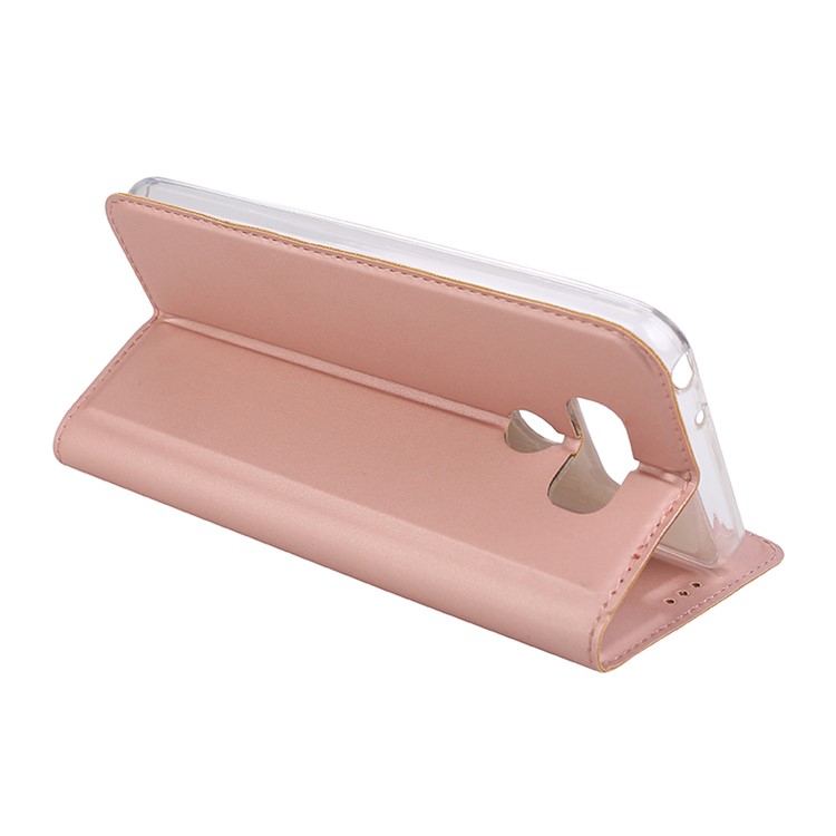 Ultra-thin Stand Leather Cell Phone Shell for LG G6 - Pink-5