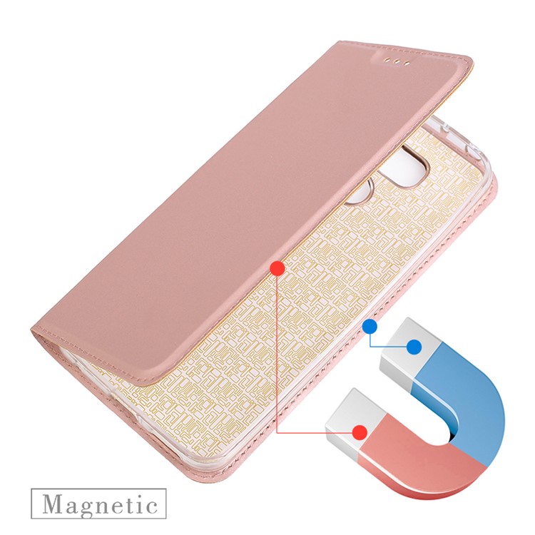 Ultra-thin Stand Leather Cell Phone Shell for LG G6 - Pink-6