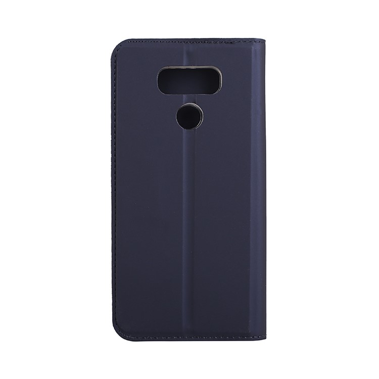 Folio Ultra-thin Stand Leather Cell Phone Casing for LG G6 - Dark Blue-2