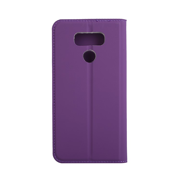 Ultra-thin Leather Cell Phone Casing with Stand for LG G6 - Purple-2