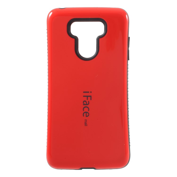 IFACE MALL for LG G6 PC + TPU Protection Accessory Casing Non-slip Grains on Two Sides - Red-2