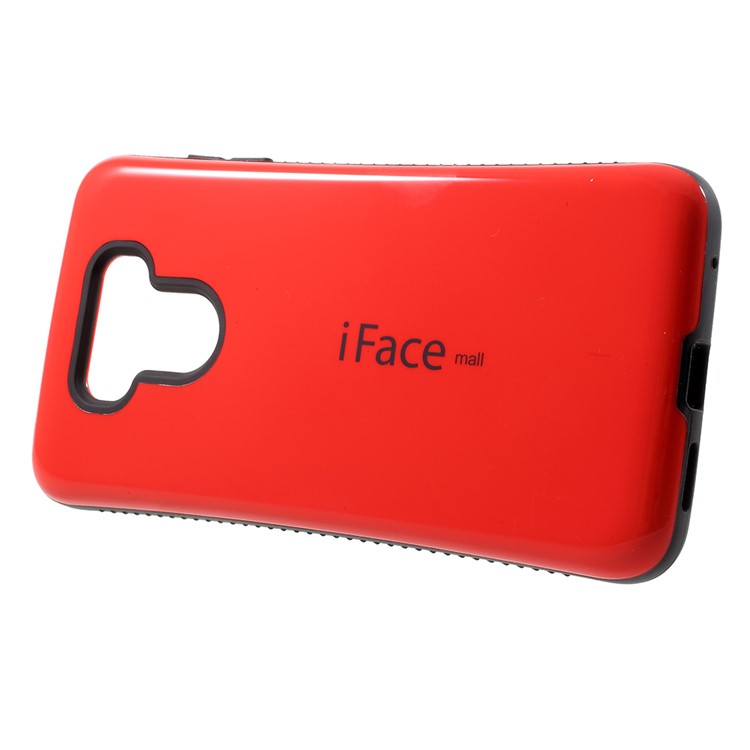 IFACE MALL for LG G6 PC + TPU Protection Accessory Casing Non-slip Grains on Two Sides - Red-3