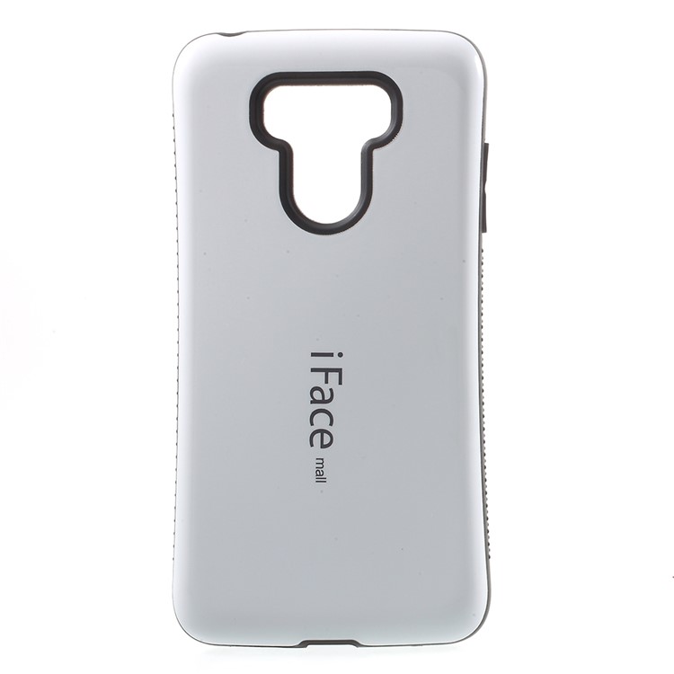 IFACE MALL for LG G6 Non-slip Grains on Two Sides PC + TPU Protection Mobile Phone Cover - White-1