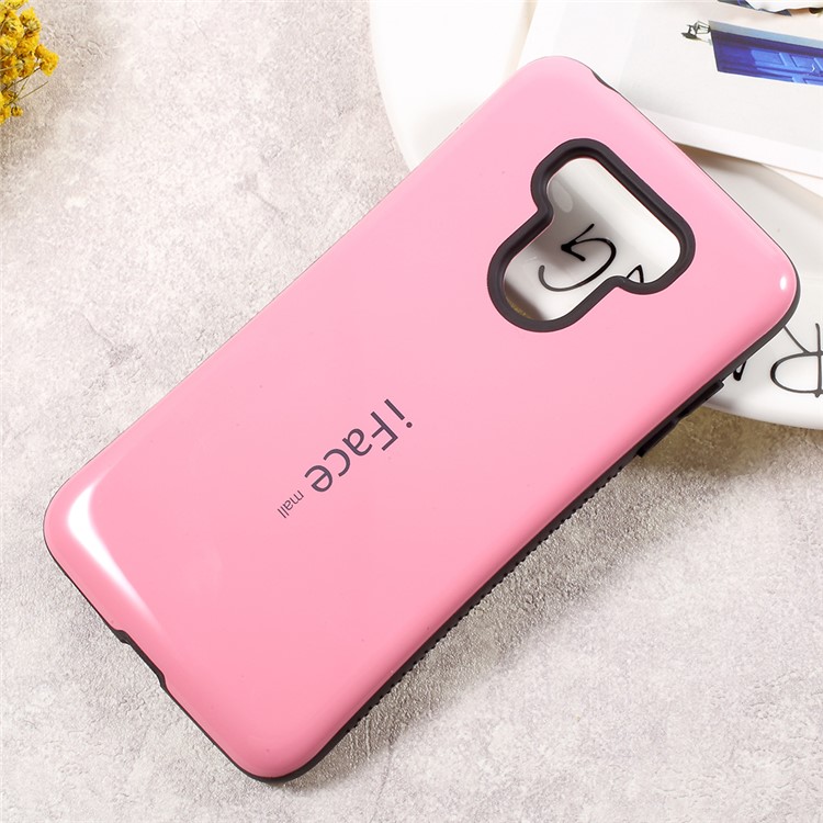 IFACE MALL PC + TPU Protection Mobile Phone Shell Non-slip Grains on Two Sides for LG G6 - Pink-1