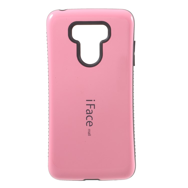 IFACE MALL PC + TPU Protection Mobile Phone Shell Non-slip Grains on Two Sides for LG G6 - Pink-2