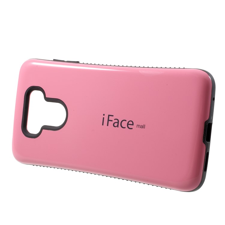 IFACE MALL PC + TPU Protection Mobile Phone Shell Non-slip Grains on Two Sides for LG G6 - Pink-3