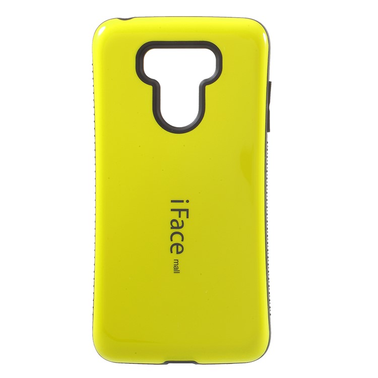 IFACE MALL PC + TPU Protection Mobile Phone Case Non-slip Grains on Two Sides for LG G6 - Yellow-1