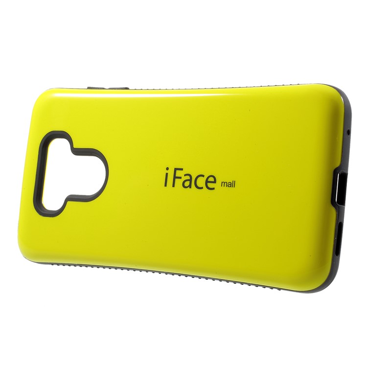 IFACE MALL PC + TPU Protection Mobile Phone Case Non-slip Grains on Two Sides for LG G6 - Yellow-2