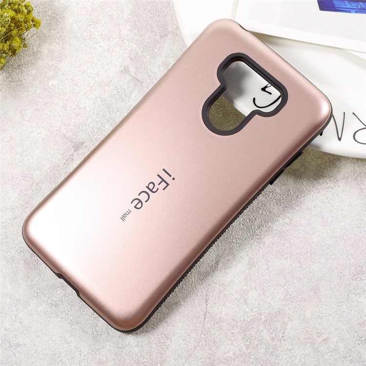 IFACE MALL PC + TPU Protection Mobile Phone Cover Non-slip Grains on Two Sides for LG G6 - Rose Gold-1