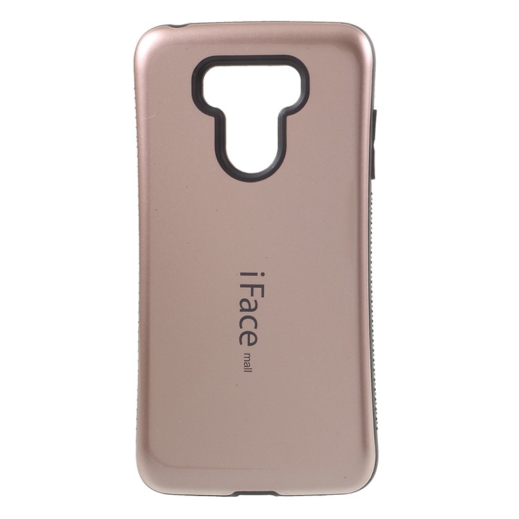 IFACE MALL PC + TPU Protection Mobile Phone Cover Non-slip Grains on Two Sides for LG G6 - Rose Gold-2