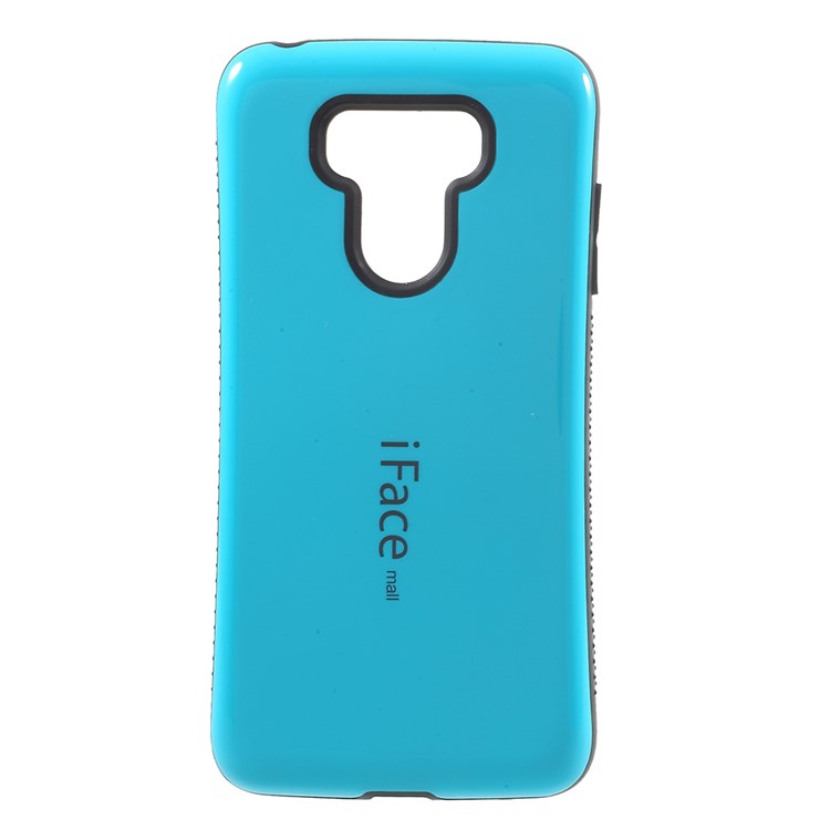 IFACE MALL for LG G6 PC + TPU Protection Mobile Phone Cover Non-slip Grains on Two Sides - Baby Blue-1