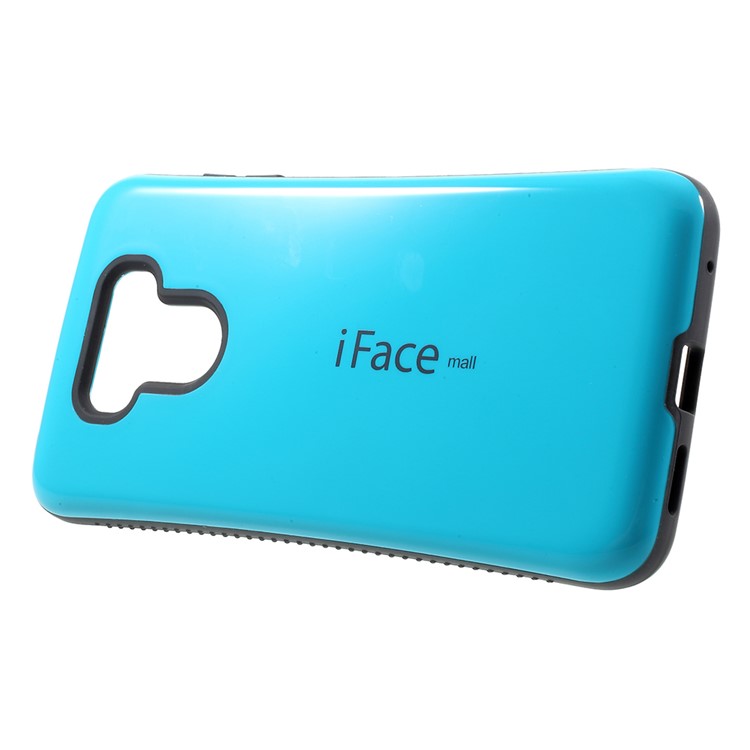 IFACE MALL for LG G6 PC + TPU Protection Mobile Phone Cover Non-slip Grains on Two Sides - Baby Blue-2
