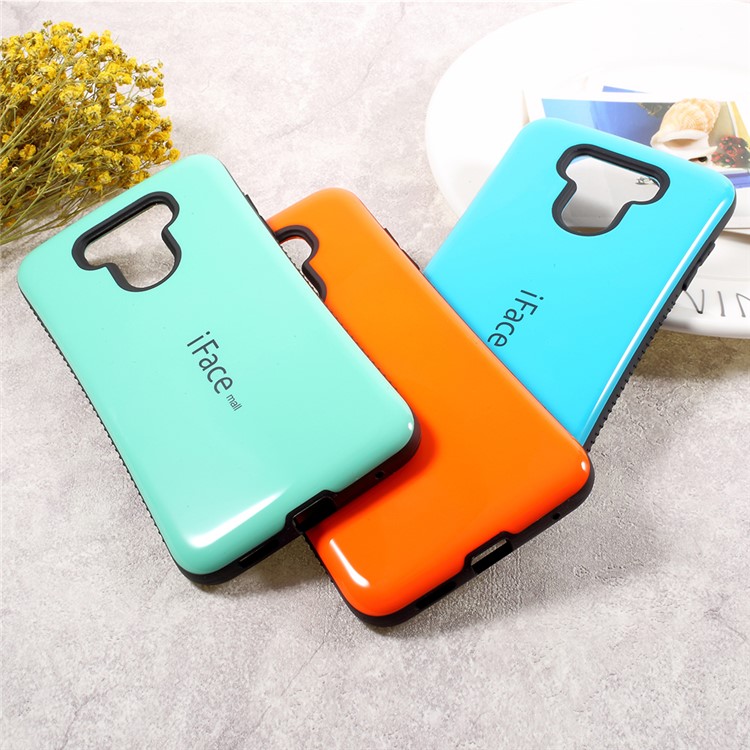 IFACE MALL for LG G6 PC + TPU Protection Mobile Phone Cover Non-slip Grains on Two Sides - Baby Blue-4