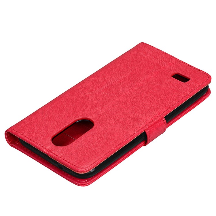 3 Card Slots Wallet Leather Mobile Case for LG K4 (2017) EU Version - Red-12