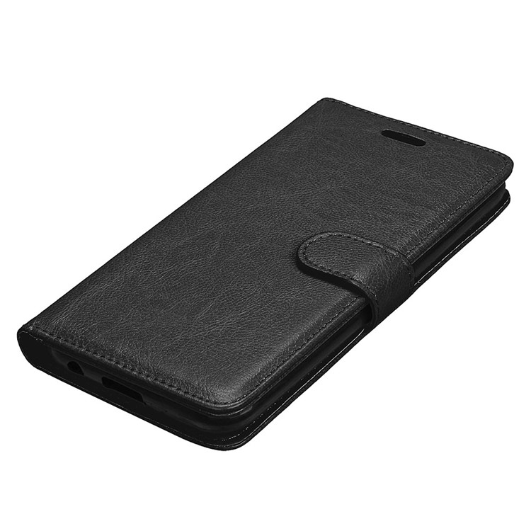 Crazy Horse Grain Wallet PU Leather Stand Mobile Casing for LG K10 (2017) US Version - Black-11