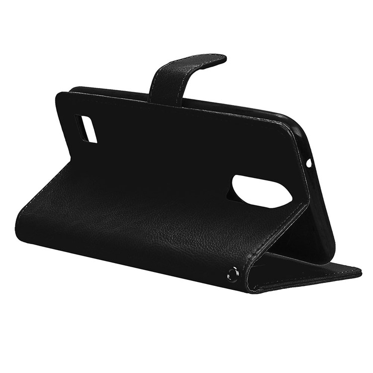 Crazy Horse Grain Wallet PU Leather Stand Mobile Casing for LG K10 (2017) US Version - Black-14