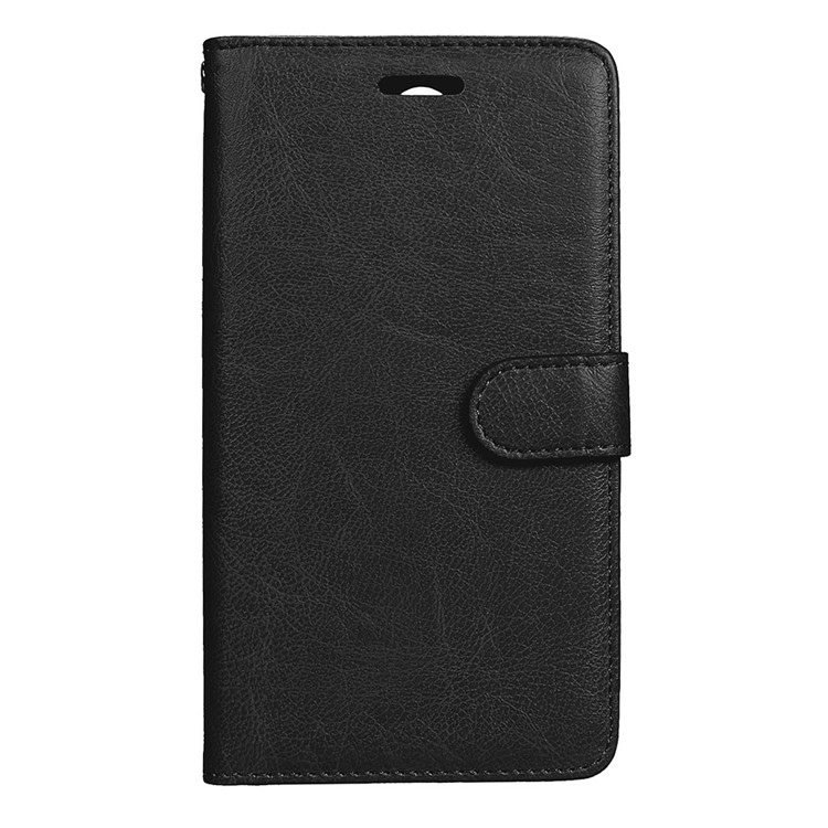Crazy Horse Grain Wallet PU Leather Stand Mobile Casing for LG K10 (2017) US Version - Black-4