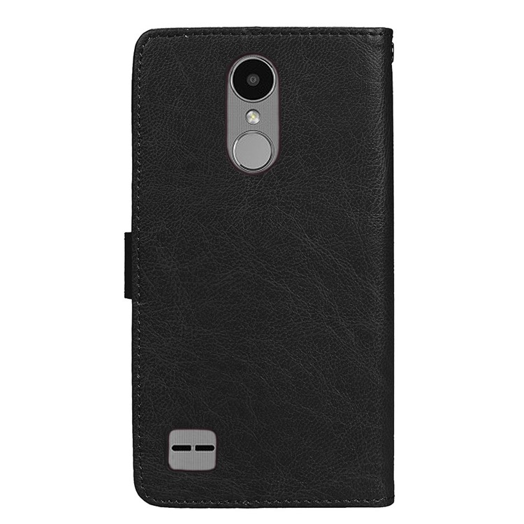 Crazy Horse Grain Wallet PU Leather Stand Mobile Casing for LG K10 (2017) US Version - Black-5