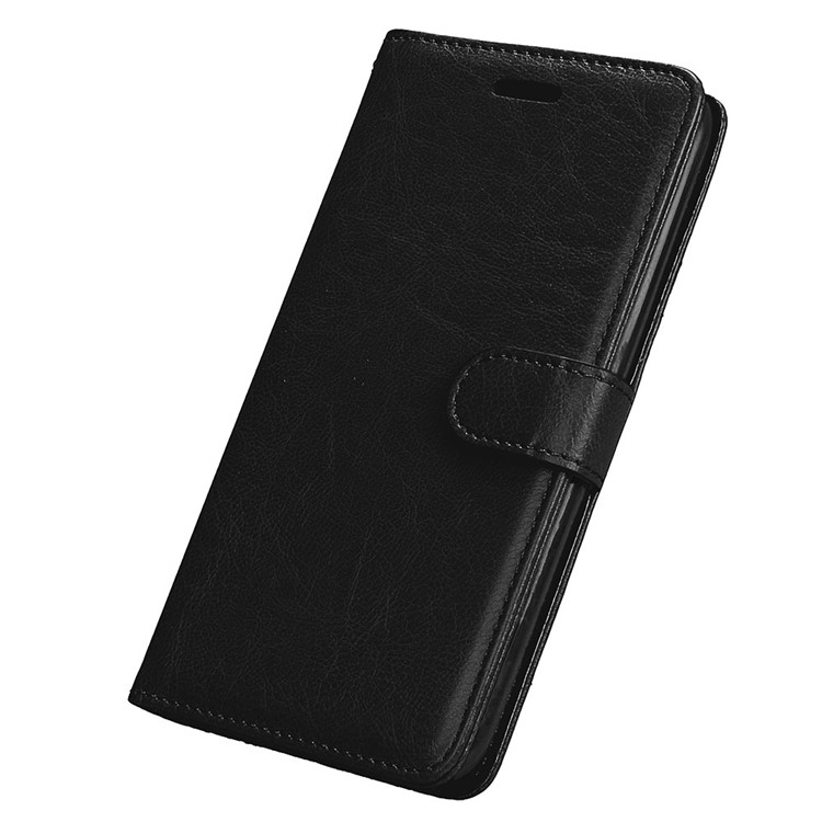 Crazy Horse Grain Wallet PU Leather Stand Mobile Casing for LG K10 (2017) US Version - Black-6