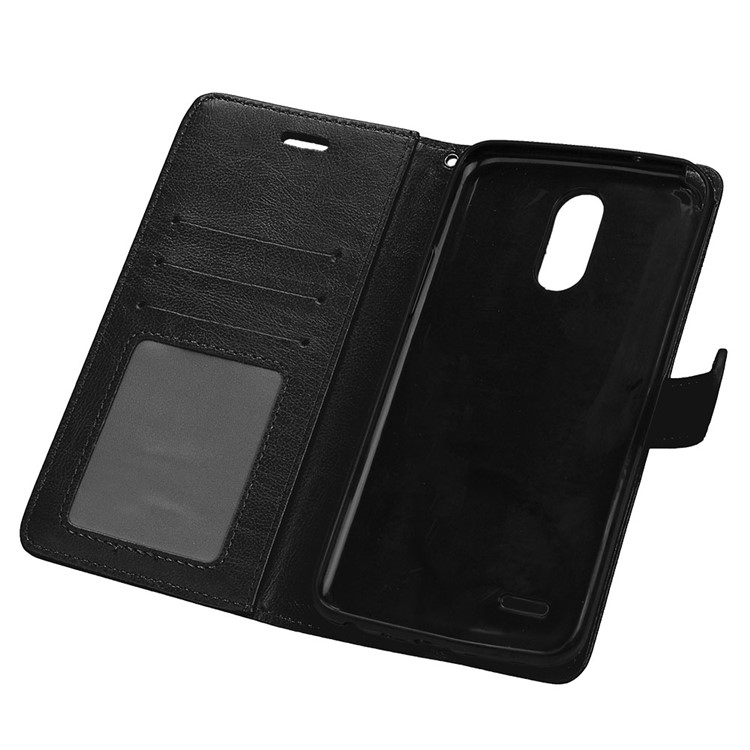 Crazy Horse PU Leather Wallet Stand Mobile Phone Cover with Card Slots for LG Stylus 3 US Version - Black-10