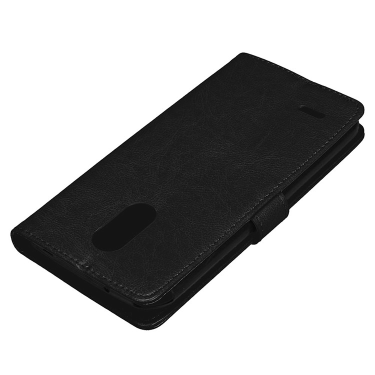 Crazy Horse PU Leather Wallet Stand Mobile Phone Cover with Card Slots for LG Stylus 3 US Version - Black-12